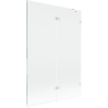 Mexen Lunar 2-flügelige rechte Badewannenabtrennung 120 x 150 cm, transparent, weiß - 897-120-100-20-00-P