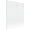 Mexen Lunar Duschabtrennung 2-flügelig rechts 140 x 150 cm, transparent, weiß - 897-140-100-20-00-P