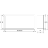 Mexen X-Wall-R Wandnische mit Rand 45 x 20 cm, schwarz - 1970452010