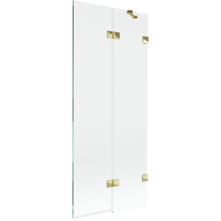 Mexen Lunar Duschfaltwand 2-flügelig rechts 80 x 150 cm, transparent, gold - 897-080-100-50-00-P