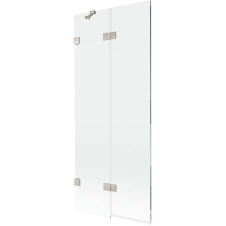 Mexen Lunar Badewannenfaltwand 2-flügelig links 80 x 150 cm, transparent, gebürstetes Nickel - 897-080-100-97-00-L