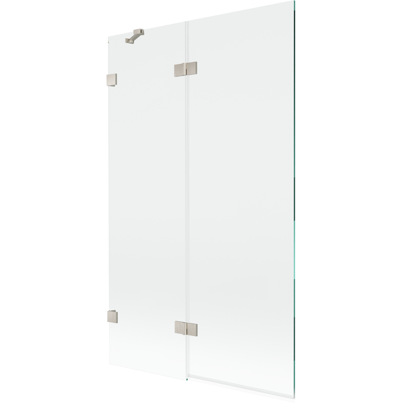 Mexen Lunar Duschabtrennung 2-flügelig links 110 x 150 cm, transparent, gebürsteter Nickel - 897-110-100-97-00-L