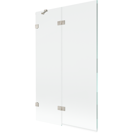Mexen Lunar Duschabtrennung 2-flügelig links 110 x 150 cm, transparent, gebürsteter Nickel - 897-110-100-97-00-L