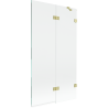Mexen Lunar Duschabtrennung 2-flügelig rechts 100 x 150 cm, transparent, gebürstet gold - 897-100-100-55-00-P
