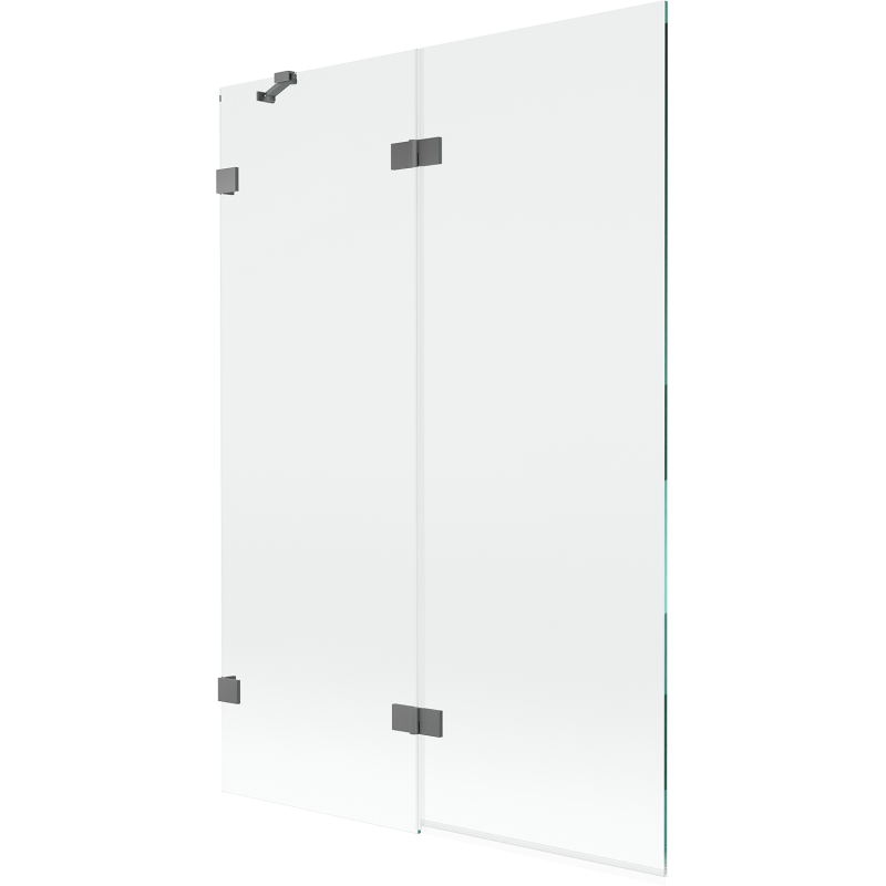 Mexen Lunar Duschwand, 2-teilig links 120 x 150 cm, transparent, Gun Metal - 897-120-100-95-00-L