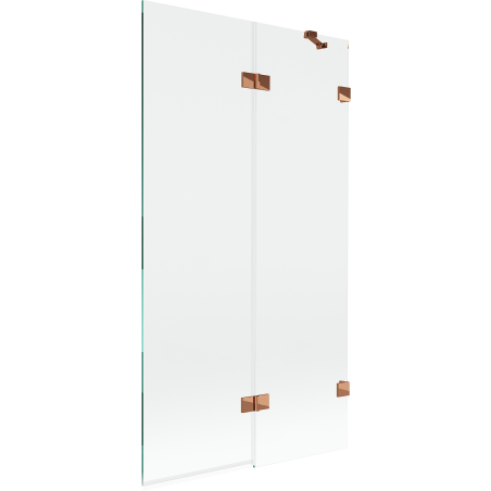 Mexen Lunar 2-flügelige Duschabtrennung rechts 100 x 150 cm, transparent, Roségold - 897-100-100-60-00-P