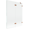 Mexen Lunar Duschabtrennung 2-flügelig rechts 130 x 150 cm, transparent, Roségold - 897-130-100-60-00-P