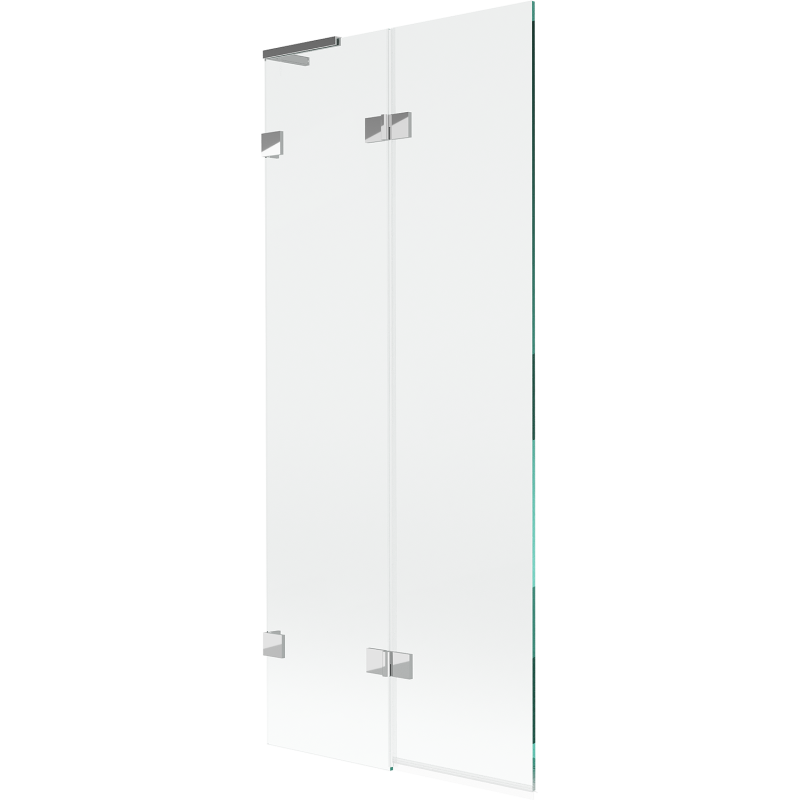 Mexen Lunar L Badewannenfaltwand 2-teilig links 80 x 150 cm, transparent, Chrom - 897L-080-100-01-00-L