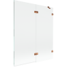 Mexen Lunar Duschwand 2-flügelig rechts 140 x 150 cm, transparent, Roségold - 897-140-100-60-00-P