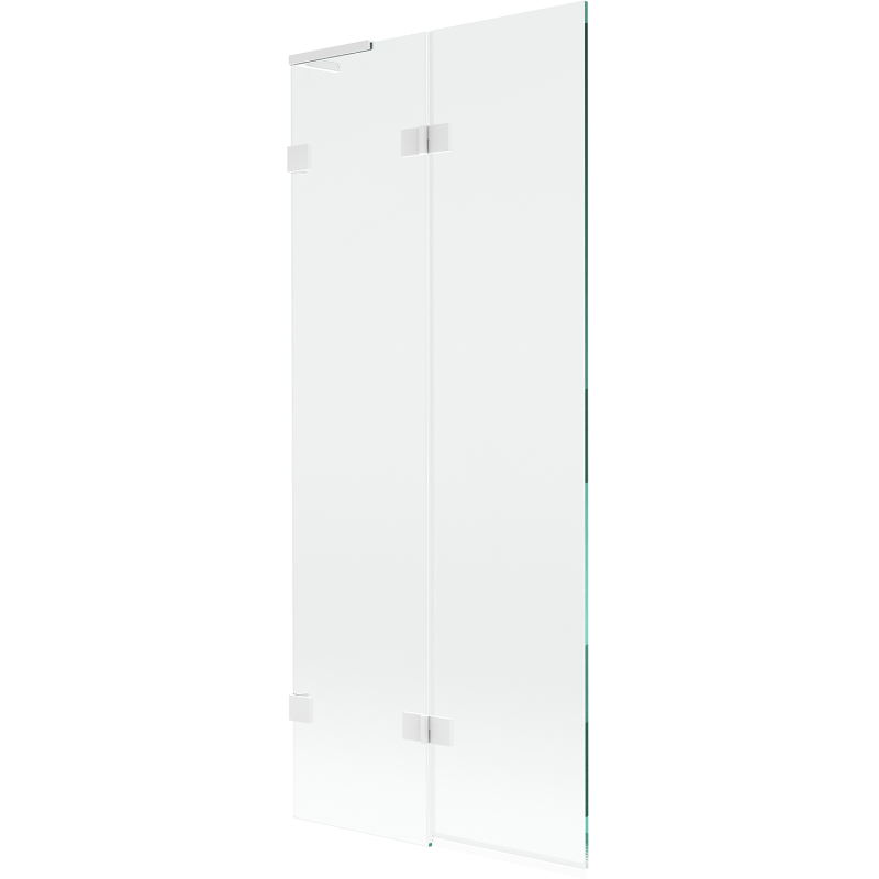Mexen Lunar L Duschabtrennung 2-flügelig links 80 x 150 cm, transparent, weiß - 897L-080-100-20-00-L