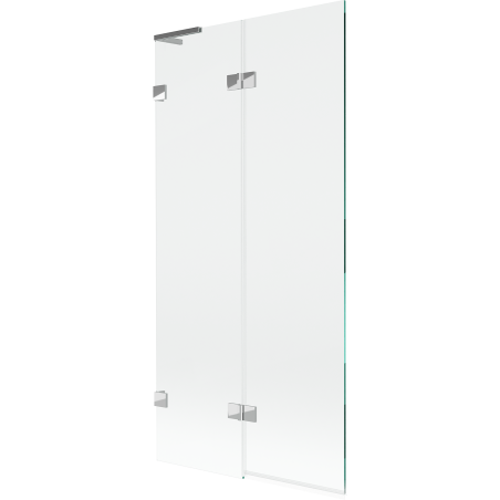Mexen Lunar L Badewannenfaltwand 2-flügelig links 90 x 150 cm, transparent, Chrom - 897L-090-100-01-00-L