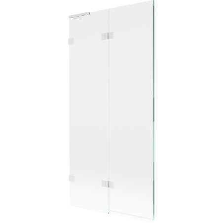 Mexen Lunar L Duschabtrennung links 2-teilig 90 x 150 cm, transparent, weiß - 897L-090-100-20-00-L
