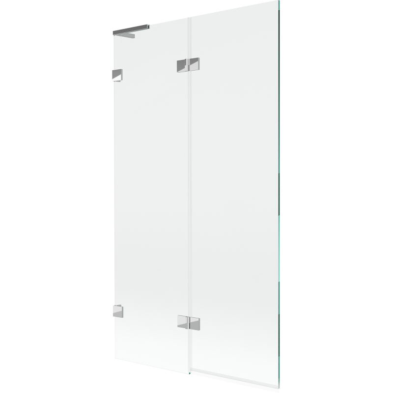 Mexen Lunar L Badewannenabtrennung 2-teilig links 100 x 150 cm, transparent, Chrom - 897L-100-100-01-00-L