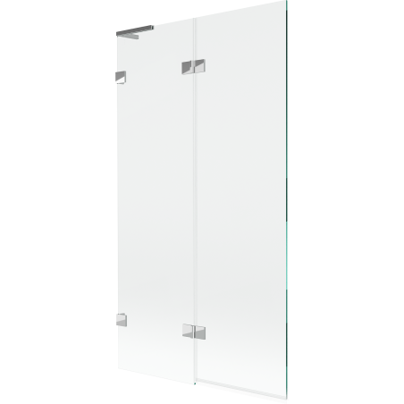 Mexen Lunar L Badewannenabtrennung 2-teilig links 100 x 150 cm, transparent, Chrom - 897L-100-100-01-00-L
