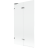 Mexen Lunar L Badewannenabtrennung 2-teilig links 100 x 150 cm, transparent, Chrom - 897L-100-100-01-00-L