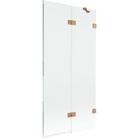 Mexen Lunar Duschwand 2-teilig rechts 90 x 150 cm, transparent, gebürstetes Kupfer - 897-090-100-65-00-P