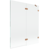 Mexen Lunar Duschabtrennung 2-flügelig rechts 140 x 150 cm, transparent, gebürstetes Kupfer - 897-140-100-65-00-P