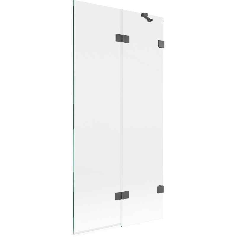 Mexen Lunar Duschabtrennung 2-flügelig rechts 90 x 150 cm, transparent, gebürstet gun gray - 897-090-100-66-00-P