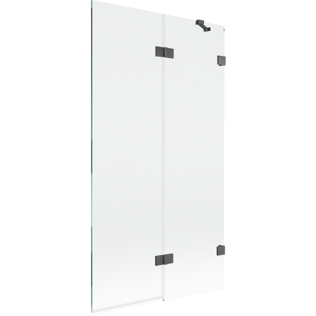 Mexen Lunar Duschabtrennung 2-flügelig rechts 100 x 150 cm, transparent, gebürstetes Gun Gray - 897-100-100-66-00-P