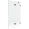 Mexen Lunar Duschabtrennung 2-flügelig rechts 100 x 150 cm, transparent, gebürstetes Gun Gray - 897-100-100-66-00-P