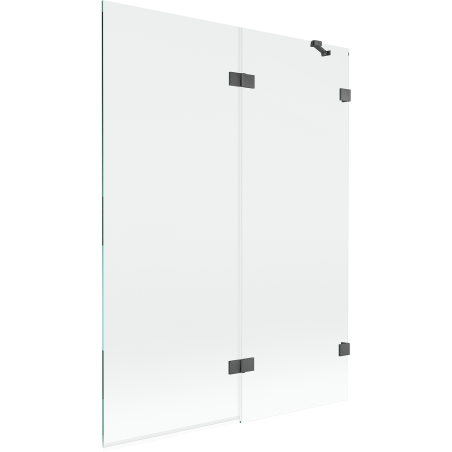 Mexen Lunar Duschabtrennung 2-flügelig rechts 130 x 150 cm, transparent, gebürstet Gun Gray - 897-130-100-66-00-P