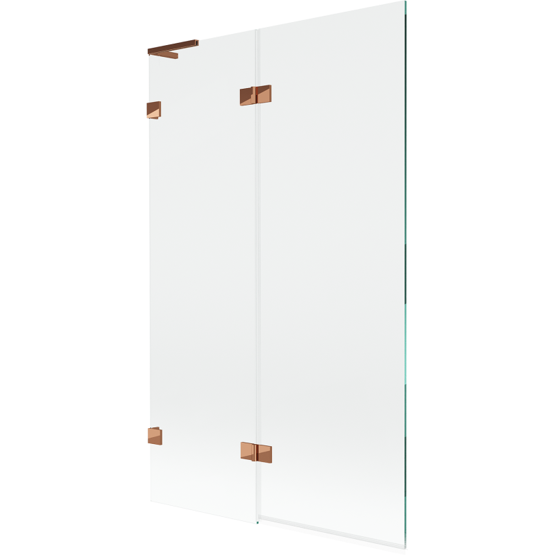 Mexen Lunar L Duschabtrennung 2-türig links 110 x 150 cm, transparent, Roségold - 897L-110-100-60-00-L