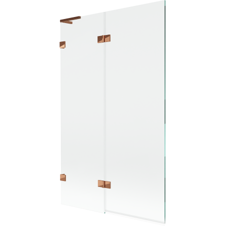 Mexen Lunar L Duschabtrennung 2-türig links 110 x 150 cm, transparent, Roségold - 897L-110-100-60-00-L