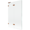 Mexen Lunar L Duschabtrennung 2-türig links 110 x 150 cm, transparent, Roségold - 897L-110-100-60-00-L