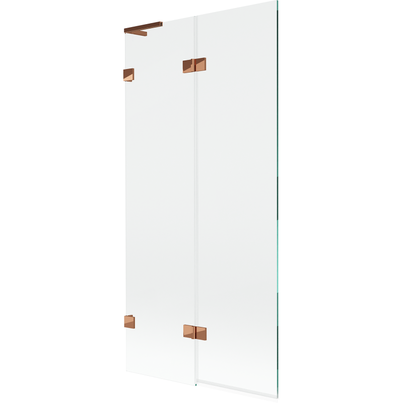 Mexen Lunar L Duschabtrennung 2-flügelig links 90 x 150 cm, transparent, Roségold - 897L-090-100-60-00-L