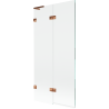 Mexen Lunar L Duschabtrennung 2-flügelig links 90 x 150 cm, transparent, Roségold - 897L-090-100-60-00-L