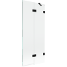 Mexen Lunar Duschabtrennung 2-flügeliger rechts 80 x 150 cm, transparent, schwarz - 897-080-100-70-00-P