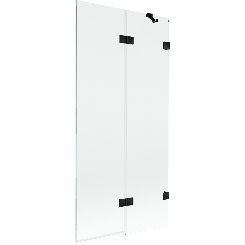 Mexen Lunar Duschabtrennung 2-flügelig rechts 90 x 150 cm, transparent, schwarz - 897-090-100-70-00-P