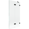 Mexen Lunar Duschabtrennung 2-flügelig rechts 90 x 150 cm, transparent, schwarz - 897-090-100-70-00-P