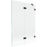 Mexen Lunar Badewannenabtrennung, 2-flügelig, rechts 120 x 150 cm, transparent, schwarz - 897-120-100-70-00-P