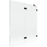 Mexen Lunar Duschwand 2-flügelig rechts 140 x 150 cm, transparent, schwarz - 897-140-100-70-00-P