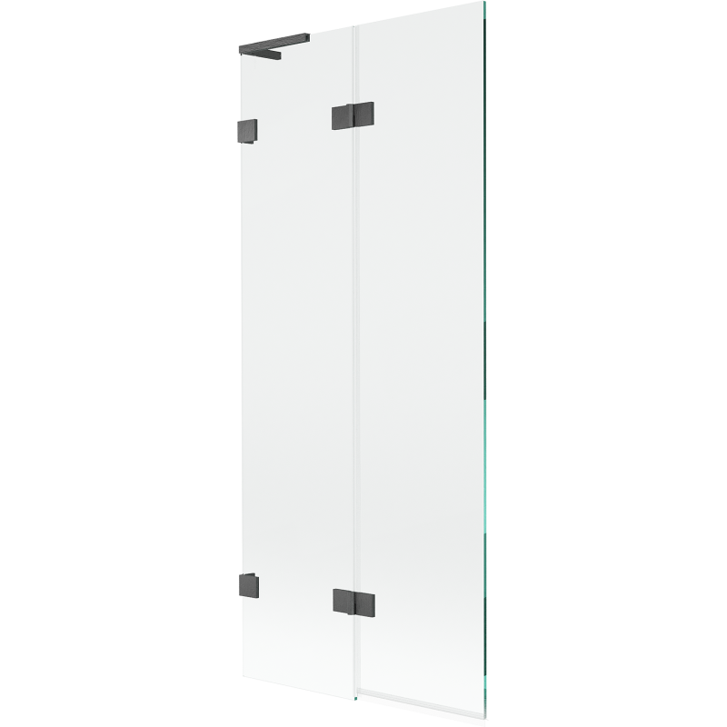 Mexen Lunar L Duschabtrennung 2-flügelig links 80 x 150 cm, transparent, gebürstetes Gun Gray - 897L-080-100-66-00-L