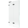 Mexen Lunar L Duschabtrennung 2-teilig links 90 x 150 cm, transparent, gebürstet Gun Gray - 897L-090-100-66-00-L