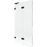 Mexen Lunar L Badewannen-Paravent, 2-flügelig, links, 90 x 150 cm, transparent, schwarz - 897L-090-100-70-00-L