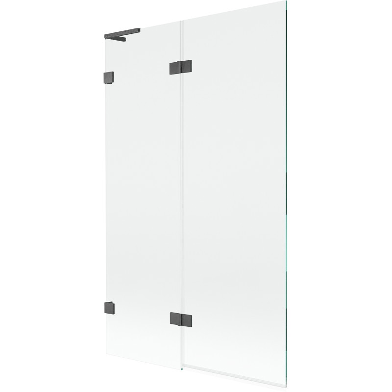 Mexen Lunar L Badewannenfaltwand 2-flügelig links 110 x 150 cm, transparent, gun gray gebürstet - 897L-110-100-66-00-L