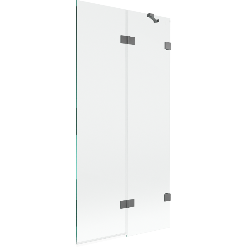 Mexen Lunar Duschwand 2-teilig rechts 90 x 150 cm, transparent, Gun Metal - 897-090-100-95-00-P