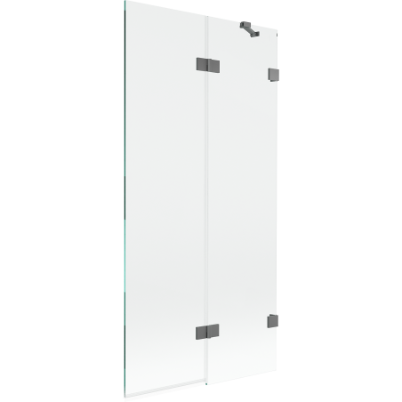 Mexen Lunar Duschwand 2-teilig rechts 90 x 150 cm, transparent, Gun Metal - 897-090-100-95-00-P