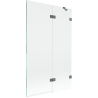 Mexen Lunar Badewannenfaltwand 2-teilig rechts 110 x 150 cm, transparent, Gun Metal - 897-110-100-95-00-P