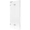 Mexen Lunar L Badewannenfaltwand 2-flügelig links 80 x 150 cm, transparent, gebürsteter Nickel - 897L-080-100-97-00-L