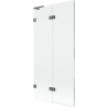 Mexen Lunar L Duschabtrennung, 2-teilig, links, 90 x 150 cm, transparent, Gun Metal - 897L-090-100-95-00-L