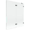 Mexen Lunar Duschabtrennung 2-flügelig rechts 140 x 150 cm, transparent, Gun Metal - 897-140-100-95-00-P