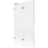 Mexen Lunar L Badewannenfaltwand 2-teilig links 100 x 150 cm, transparent, gebürsteter Nickel - 897L-100-100-97-00-L