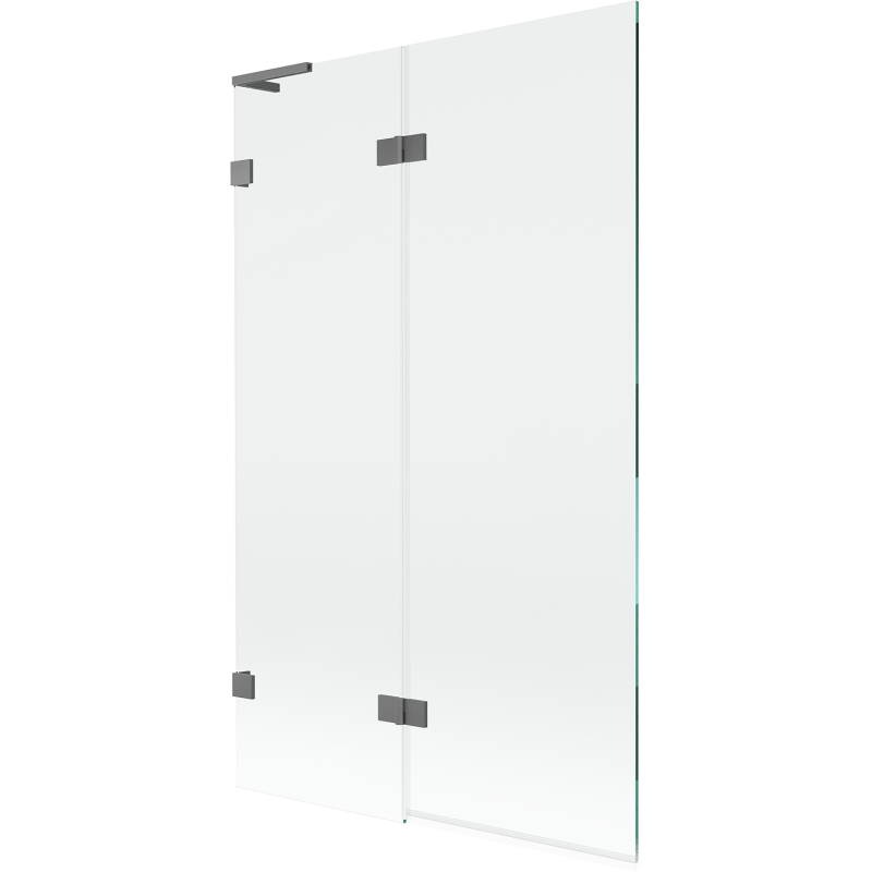 Mexen Lunar L Duschabtrennung 2-teilig, links 110 x 150 cm, transparent, Gun Metal - 897L-110-100-95-00-L