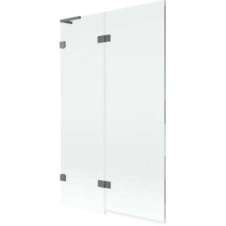 Mexen Lunar L Duschabtrennung 2-teilig, links 110 x 150 cm, transparent, Gun Metal - 897L-110-100-95-00-L