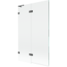 Mexen Lunar L Duschabtrennung 2-teilig, links 110 x 150 cm, transparent, Gun Metal - 897L-110-100-95-00-L