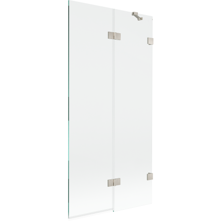 Mexen Lunar Duschabtrennung 2-flügelig rechts 90 x 150 cm, transparent, gebürstetes Nickel - 897-090-100-97-00-P